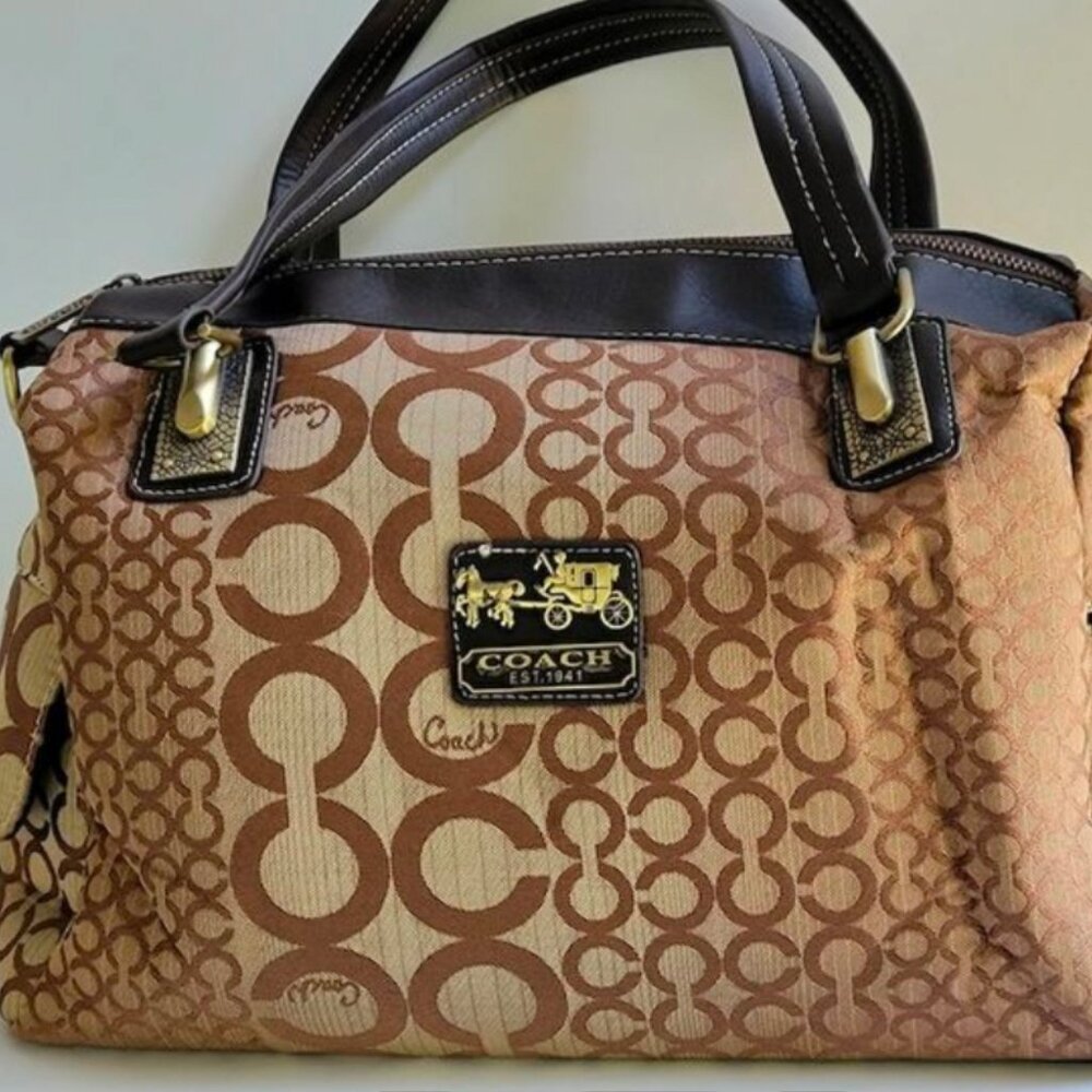 Vintage Coah fabric Hobo bag